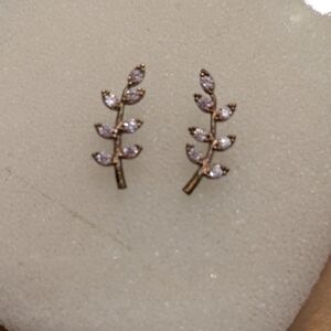 Elegant Gold and Silver Leaf Earrings
